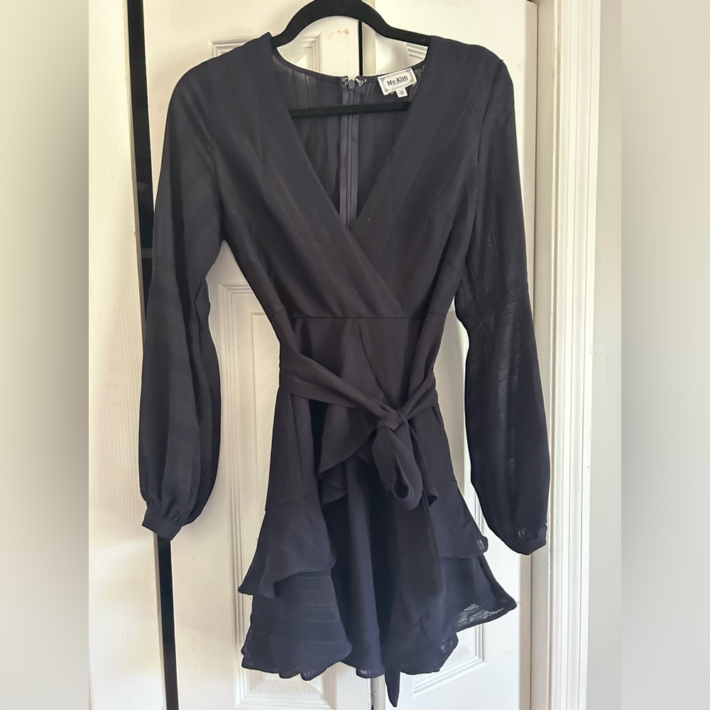Navy Long Sleeve Dress